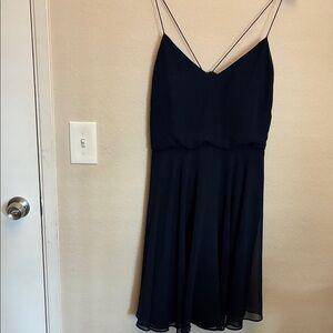 Jenny Yoo Midnight Blue Backless Dress